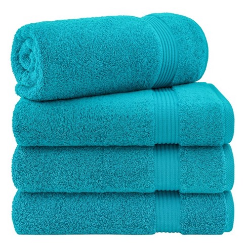 American Soft Linen Bekos 4 Pack Bath Towel Set, 100% Cotton Bath ...