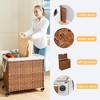 Laundry Hamper with Lid, Synthetic Rattan Clothes Laundry Basket with Lid and Handles, Foldable, Removable Liner - 4 of 4