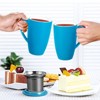 Tea Cup with Infuser and Lid, 16 Oz Ceramic Tea Mug, Microwave and Dishwasher Safe Tea Infuser Cup, Porcelain Steeping Tea Cup Suitable - 3 of 4