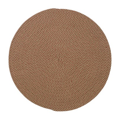 Colonial Mills Chevron Christmas Under-Tree Reversible Round Rug - Green/Red 65 x 65 Round Rug Indoor/Outdoor 100% Polypropylene