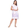 Casual Nights Women's Lace Short Sleeve Nightgown - 2 of 4