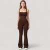 Anna-Kaci Active Women's Crossover Waist Flare Lounge Pants in Soft Woven Fabric with Relaxed Fit and Streamlined Silhouette - 3 of 4