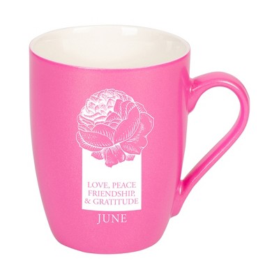 Elanze Designs Love Peace Friendship And Gratitude Princess Pink 10 ounce New Bone China Coffee Cup Mug