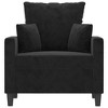 Sofa Chair Black Velvet (100% polyester), metal, textilene, foam - 3 of 4