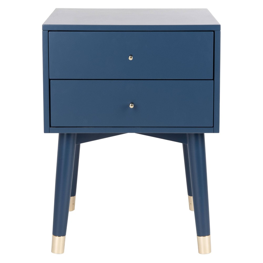 Safavieh Lyla Retro NightstandNightstand Lapis Blue/Gold - Safavieh FOX6234G