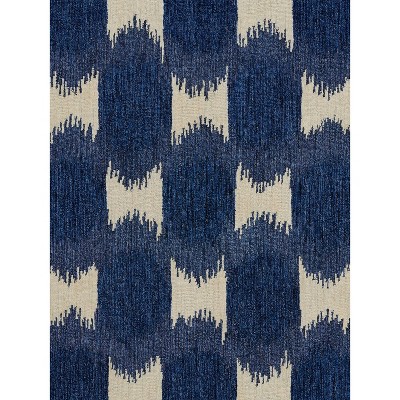 Chiara Navy Blue Hand Tufted Wool Area Rug 5' x 8'