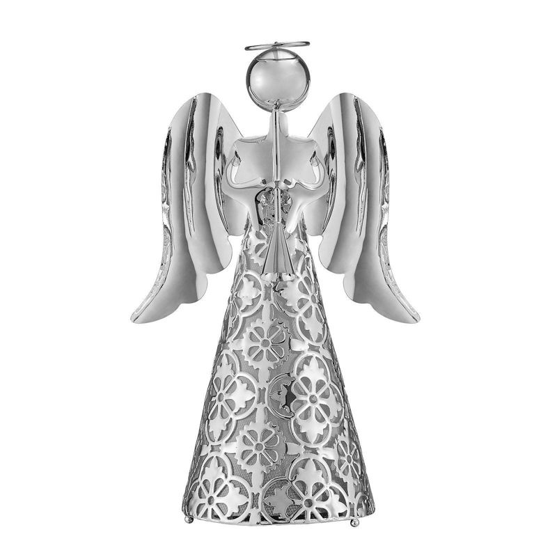 9&#34; Pre-Lit LED Tabletop Angel Decorative Figurine Silver - Haute D&#233;cor, 2 of 4