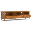 72" Solid Wood Transitional Shaker Style Low TV Media Stand with Cord Management, Bottom Drawers and Open Compartments for Living Room and Bedroom - 4 of 4