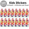 Big Dot of Happiness Holi Hai - Festival of Colors Party Favor Kids Stickers - 16 Sheets - 256 Stickers - 2 of 4