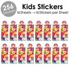 Big Dot of Happiness Holi Hai - Festival of Colors Party Favor Kids Stickers - 16 Sheets - 256 Stickers - image 2 of 4