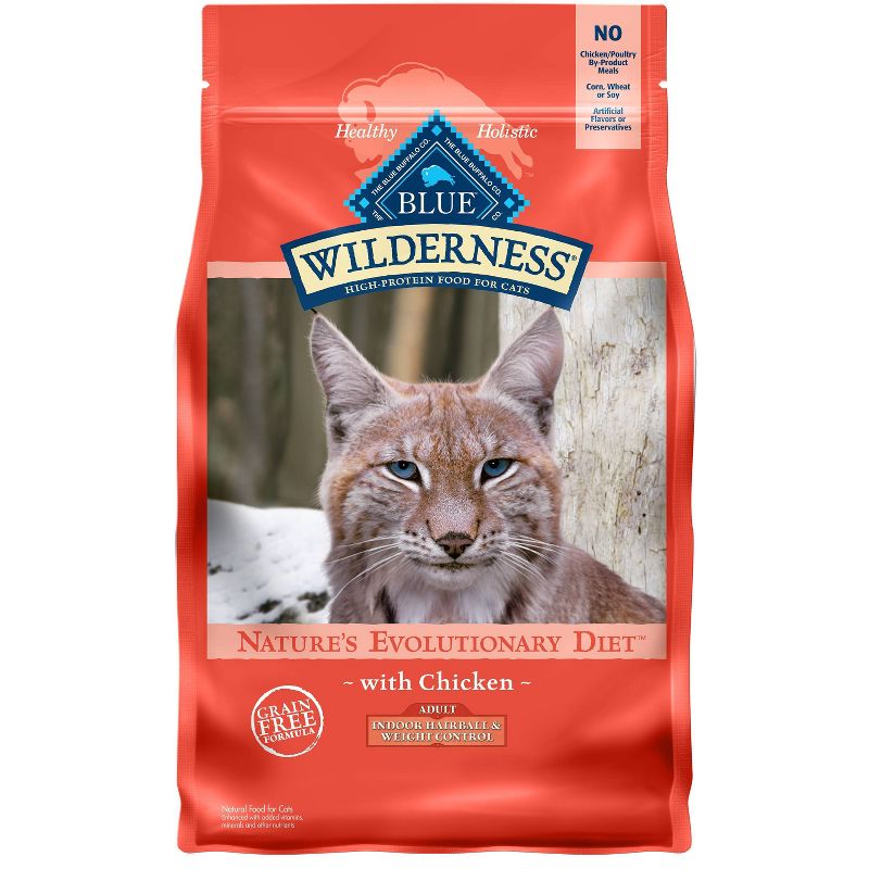 Blue Buffalo Wilderness Grain Free Indoor Hairball & Weight Control with Chicken Adult Premium Dry Cat Food, 1 of 8