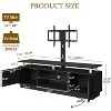 TV Stand for 75/70/65 inch TV with Mount & Power Outlet, Modern LED Entertainment Center with Storage for Living Room - 2 of 4