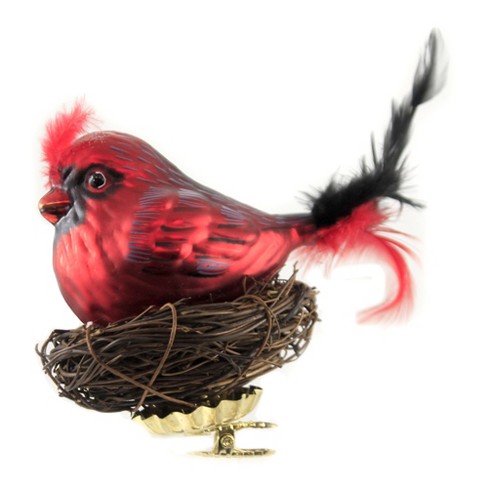 Cardinal Sitting in A Nest - Ornament