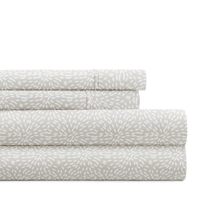Pattern Bed Sheet Set, Soft Double Brushed Microfiber, 4 Piece, Delicate Details - Becky Cameron