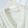 Coolmee Cardigan Sweaters for Women Fall Fashion V Neck Long Sleeve Cable Knit Sweaters Button Loose Outwear - 3 of 4