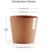 Ecopots Amsterdam Durable Modern Round Indoor/Outdoor Recycled-Based Composite Flower Pot Planter - 2 of 4
