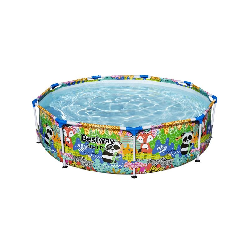 Bestway Steel Pro Above Ground Round Outdoor Backyard Swimming Pool, 1 of 8