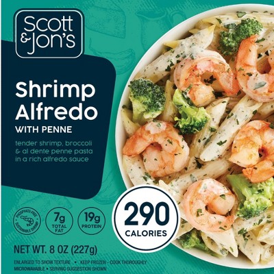 Scott & Jon's Frozen Shrimp Alfredo Pasta Bowl - 8oz