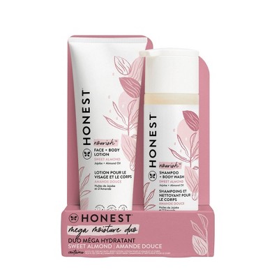 The Honest Company Nourish Shampoo + Body Wash and Lotion Duo - Sweet Almond - 18.5 fl oz