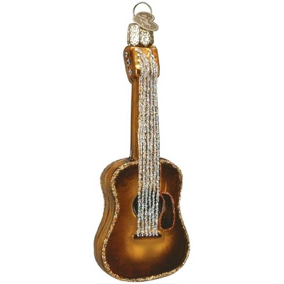 Old World Christmas Glass Blown Ornament for Christmas Tree, Guitar