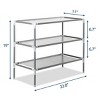 SEVOBAL 3 Tier No-Woven Fabric Steel Stackable Storage Shelves Vertical Shoe Tower Space Saver High Capacity for Living Room, Gray, 21.46"*3.94"*3.54" - 3 of 4
