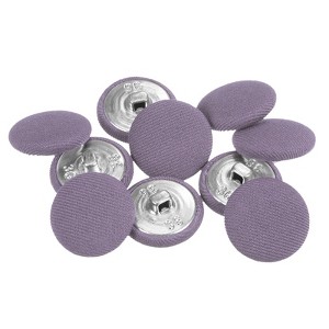 Unique Bargains Round Metal Sewing Cloth Covered Button 10 Pcs - 1 of 4