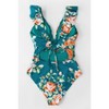 Women's Ruffled Lace Up One Piece Swimsuits - Cupshe - 4 of 4