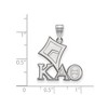 Black Bow Jewelry Sterling Silver Kappa Alpha Theta Greek Life Medium Pendant - 2 of 3