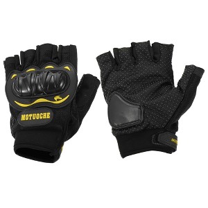 Unique Bargains Motorcycle Cycling Half Finger Gloves 1 Pair - 1 of 4