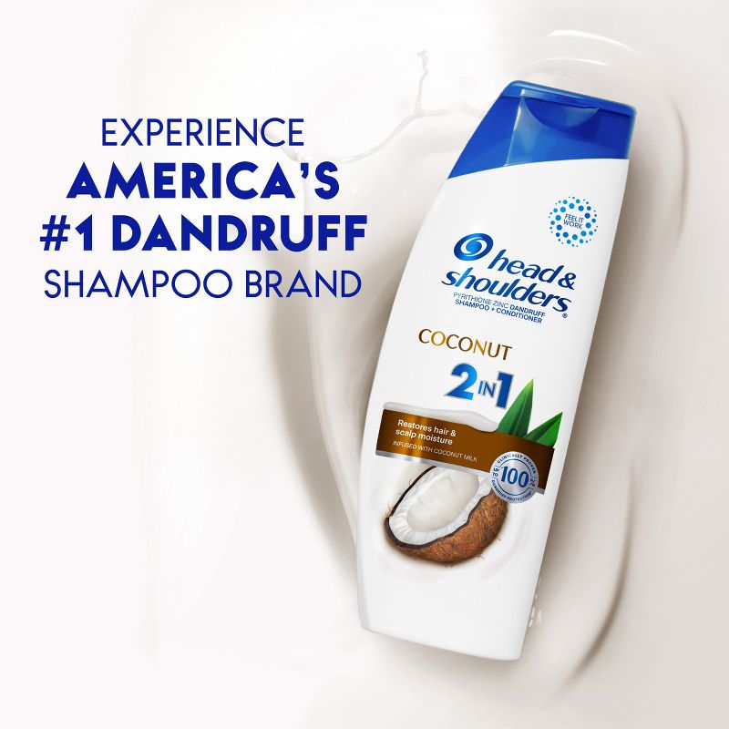 Head &#38; Shoulders 2-in-1 Coconut Anti Dandruff Shampoo and Conditioner - 12.5 fl oz, 6 of 14