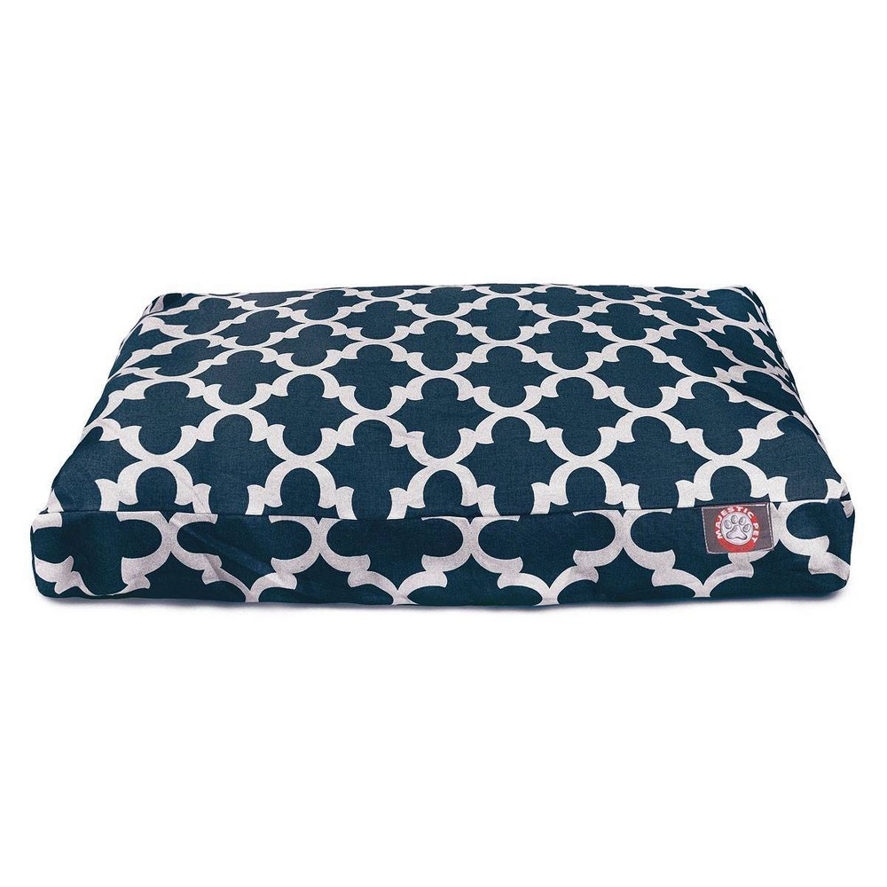 Photos - Bed & Furniture Majestic Pet Trellis Rectangle Dog Bed - Navy Blue - Medium - M 