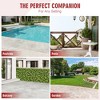 YARDSIGHT 5-Piece Outdoor Wicker Swivel Glider Conversation Set with Red Cushions, Including 2 Chairs, 2 Ottomans, and 1 Side Table - 4 of 4