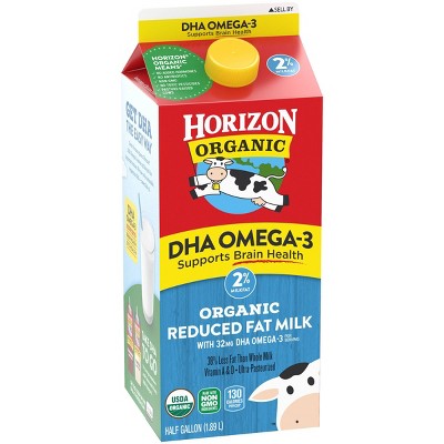 Horizon Organic 2% Reduced Fat DHA Omega-3 Milk - 0.5gal