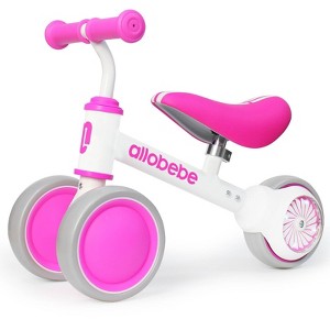 Allobebe 6" Toddler Balance Bike 3-Wheel Adjustable Seat - Pink - 1 of 4