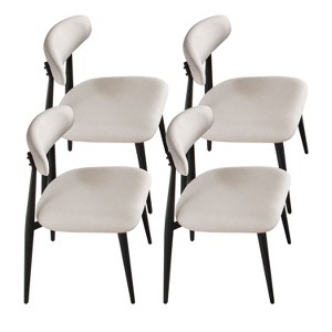 CIPACHO Dining Chairs set of 4, Upholstered Chairs with Metal Legs for Kitchen Dining Room  Light Grey - 1 of 1