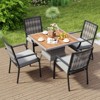 Costway Patio Wicker Chairs Set of 2/4 Stackable Rattan Armchairs with Removable Cushions - 2 of 4