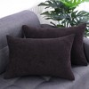 PiccoCasa Soft Corduroy Striped Throw Pillow Case with Zipper 2 Pcs - 2 of 4