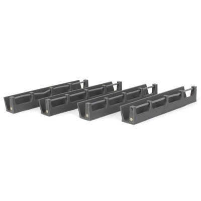 1/64 Pack of 4 Concrete J-Bunk Feeder Set,  3D Printed Farm Model RW-35