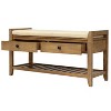 YOOCOZZ Solid Wood Multipurpose Entryway Storage Bench with Drawers and Cushioned Seat - 4 of 4