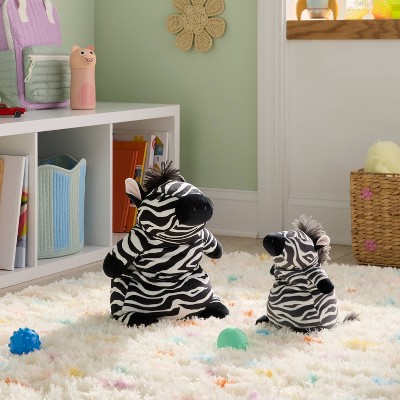 Детские мягкие игрушки Pillowfort Zebra and Baby Weighted Plush Kids' Throw Pillow Black/White — фото 2