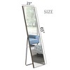 FURNIinspire Full Length Mirrors Floor Standing Wall Mirror, Bedroom Foyer Clothing Store Wall Mounted Mirror, Wooden Frame Square Gray 23"*65" - 2 of 4