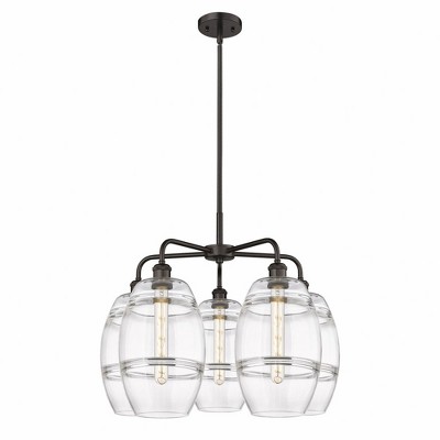 Vaz - 5 Light Stem Hung Chandelier In Industrial Style-15.38 Inches Tall and 26 Inches Wide