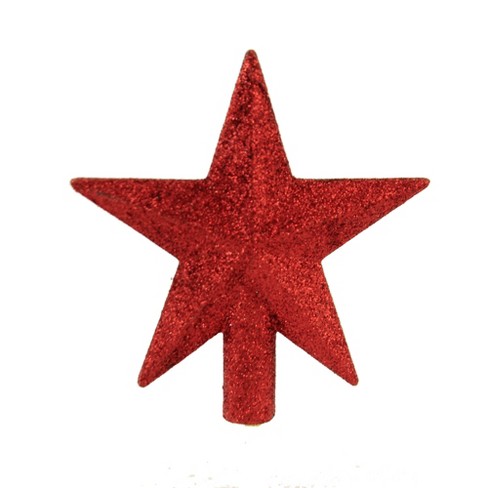 Tree Topper Finial 4.5 Mini Glittered Star Red Christmas Tree Topper -  Tree Toppers : Target