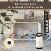 Garvee Litter Box Enclosure Cat, Litter Box Furniture with Hidden Plug, 2 Doors Indoor Cat Washroom Storage Bench Side Table Cat House, White - 3 of 4