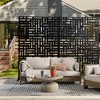 PexFix 72 in. x 47 in. Outdoor Metal Privacy Screen Garden Fence in Streets Pattern in Black - 3 of 4