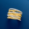 Ross-Simons 0.25 ct. t.w. Diamond Highway Ring in 18kt Yellow Gold Over Sterling Silver - 4 of 4