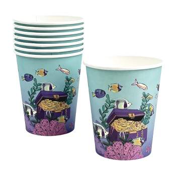 Anna + Pookie 8oz Mermaid Paper Party Cups  8 Ct.