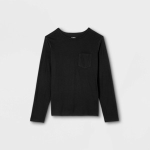 Men's Relaxed Fit Long Sleeve Adaptive T-Shirt - Goodfellow & Co™ - 1 of 2