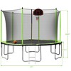 HFYee 8/12/14FT Starter Trampoline Kit Soft Basketball Board & Inflator for Ages 4+ Blue Safety Net - 2 of 4