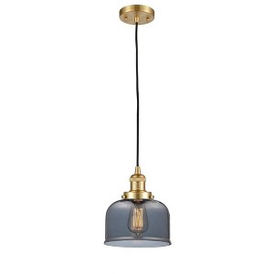 Bell - 1 Light Cord Hung Mini Pendant In Industrial Style-10 Inches Tall and 8 Inches Wide - 1 of 1